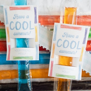 IMPRIMIBLE Acuarela Freeze Pop Tag / Cool Summer Tag / Popsicle Favor Tag / Freeze Pop Favor Tag / Freeze Pop Tag / Etiqueta de verano imprimible