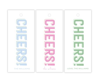 Cheers Gift Tags | Custom Hanging Gift Tags | Cheers! Tags