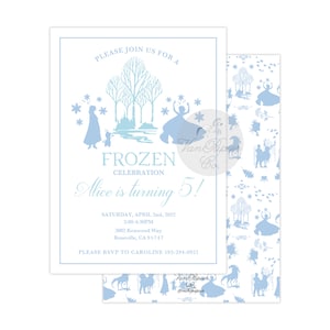 Watercolor Frozen Birthday Invitation | Elsa | Royal Celebration | Anna | Princess Birthday Party | Frozen Birthday