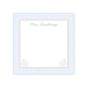 Custom Teacher Notepad | Teacher Notepad | Custom Notepad | Teacher Gifts | Teacher Appreciation | Teacher&#39;s Name Notepad | Apples Notepad
