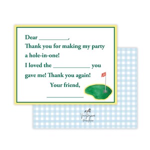 Hole-in-One Thank You Notes | Meister Dankeskarten | Einschreiben Dankeskarten | Golf-Briefpapier | Golf Thank You Notes