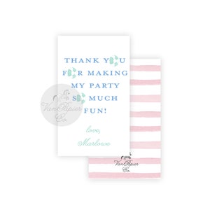 Pink Waterslide Birthday Favor Tags | Water Birthday | Watercolor Waterslide | Splash and Slide | Splish, Splash | Pool Party Invitation