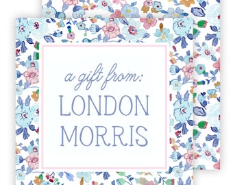 Floral Watercolor Calling Cards | A Gift From Cards | Girls Calling Cards | Enclosure Cards | Liberty Floral | Watercolor Flower Cards