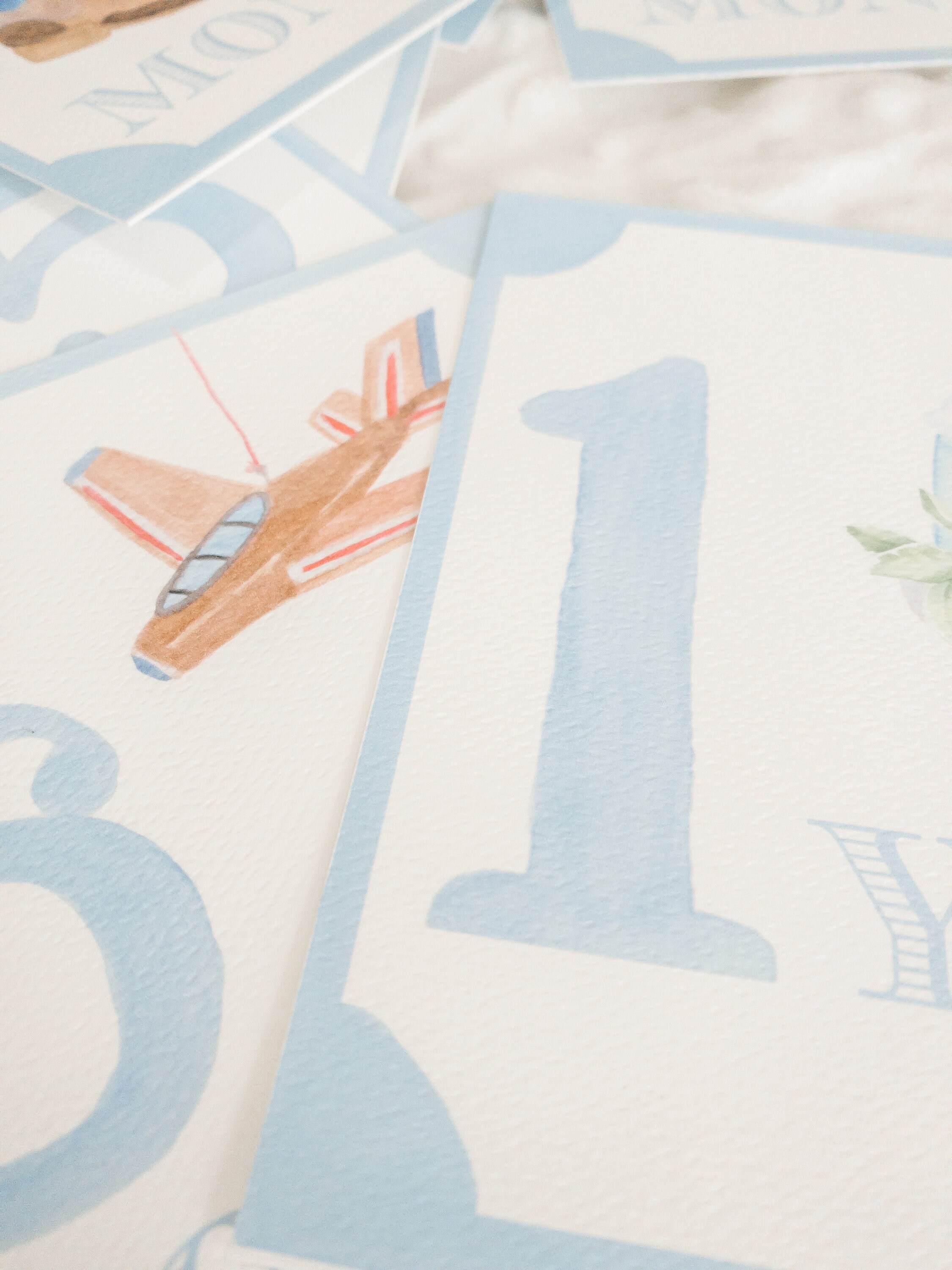 NEW Boy Watercolor Milestone Cards | Baby Boy | Preppy | Classic | Baby ...
