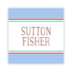 Blue Stripe Calling Cards | Custom Gift Tags | Gift Enclosure Cards | Customized Gifts | Calling Cards | Kids Gift Tags | Boys Gift Tags