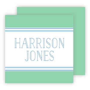 Tarjetas de llamadas de rayas verdes / Etiquetas de regalo personalizadas / Tarjetas de recinto de regalo / Regalos personalizados / Tarjetas de llamadas / Etiquetas de regalo para niños / Etiquetas de regalo para niños