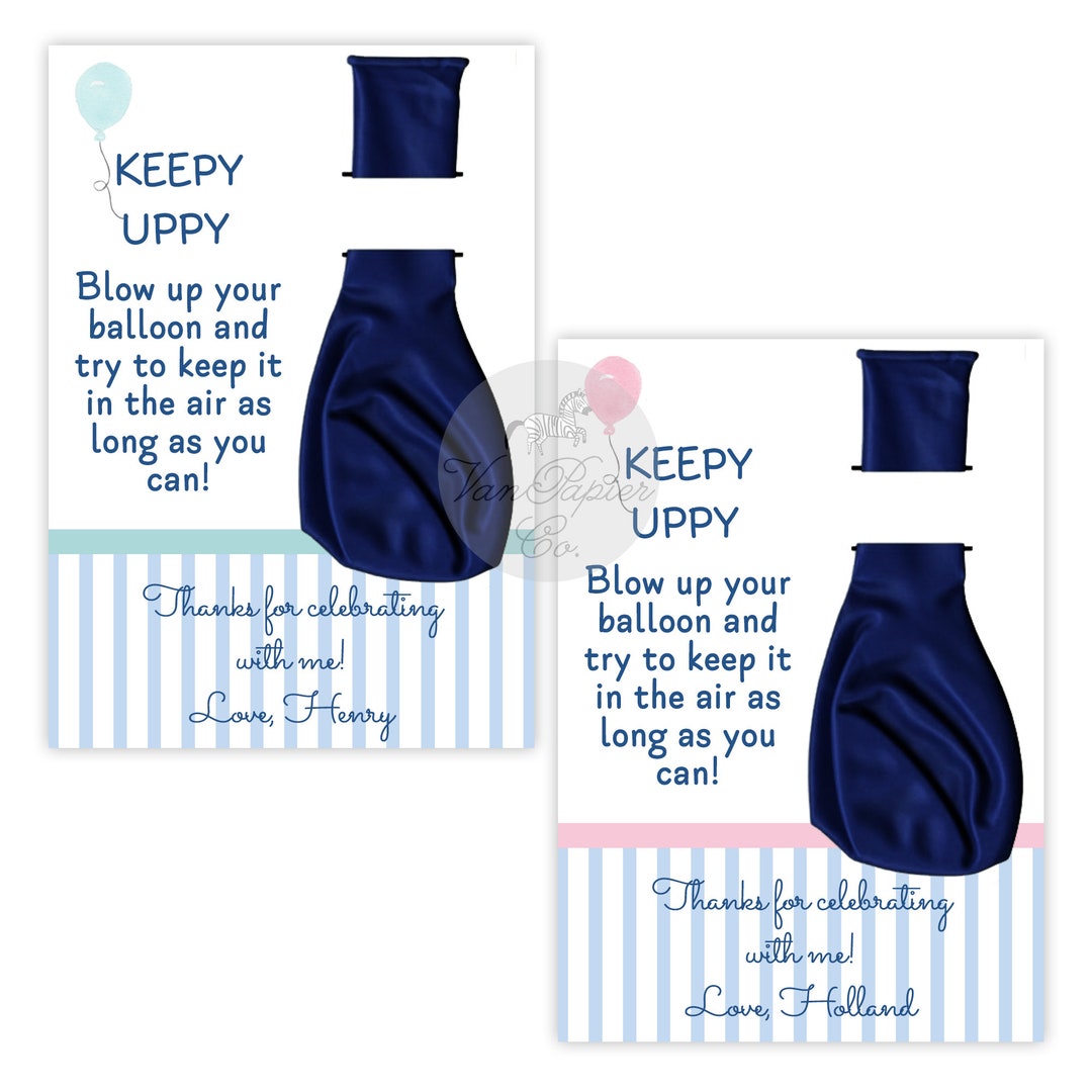 Bluey Birthday Favor Tags Keepy Uppy Favor Tags Balloon Favor Tags Bluey Party Modern Bluey