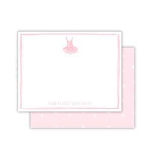 Set di cancelleria per tutù acquerello per ragazze / Cancelleria / Cancelleria per tutu / Cancelleria per balletto / Cartoline personalizzate per ragazze / Regalo personalizzato