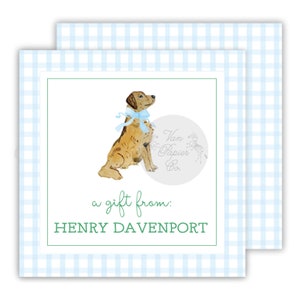Aquarel Golden Retriever blauwe visitekaartjes | Telefoonkaarten | Telefoonkaarten voor jongens | Golden retriever | Jongens Stationair | Behuizingskaarten