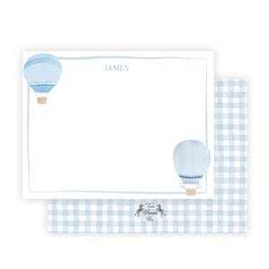 Briefpapierset heteluchtballonnen | Notitiekaarten heteluchtballon | Briefpapier kleine jongens | Aangepast briefpapier | Notitiekaarten voor jongens