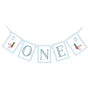 ONE Lucky Duck Highchair Banner | One Lucky Duck Birthday Banner | One Lucky Duck | First Birthday Banner | 1st Birthday Banner
