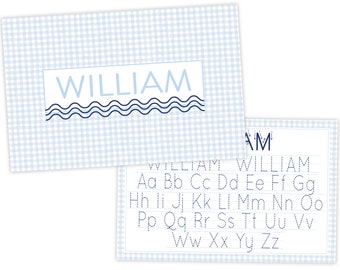 Kids Placemat | Laminated Placemat | Personalized Placemat for Kids | Learning Letters Placemat | Summer Placemat | Letter Tracing