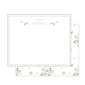 Gänseblümchen Briefpapier | Mädchen Briefpapier | Personalisiertes Briefpapier Preppy Mädchen Briefpapier | Personalisierte Gänseblümchen Grußkarten