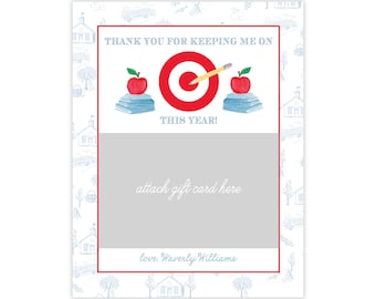 PRINTABLE Teacher Appreciation Gift Card Holder |  Target Gift Card Holder | Teacher Appreciation | Target Teacher Gift Card
