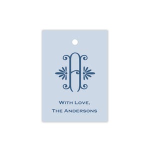 Initial Monogram Gift Tags | Women&#39;s Gift Tags | Enclosure Cards | A Gift From Tag | Gift Tags | Custom Gift Tags