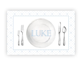 Kids Placemat | Laminated Placemat | Personalized Placemat for Kids | Learning Letters Placemat | Monogram Dot Placemat | Letter Tracing