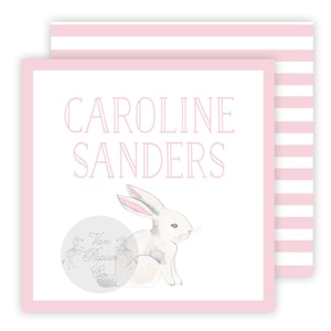 Watercolor Bunny Calling Cards | Bunny Gift Tags | Gift Enclosure Cards | Calling Cards  | Southern Girl Gift Tags | Preppy Southern Tags