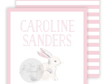 Watercolor Bunny Calling Cards | Bunny Gift Tags | Gift Enclosure Cards | Calling Cards  | Southern Girl Gift Tags | Preppy Southern Tags