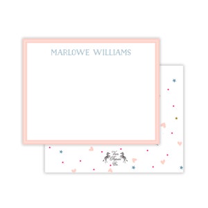 Stevige randharten en Star Dot briefpapier | Meisjes briefpapier | Aangepast briefpapier | Preppy meisjes briefpapier | Briefpapier met monogram
