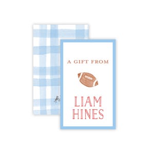 Cadeaukaartjes voetbal | Een voetbalcadeau Tags | Kaart voetbalbijlage | Verjaardagstag voetbal | Cadeaukaartjes voor jongens | Preppy cadeaukaartje