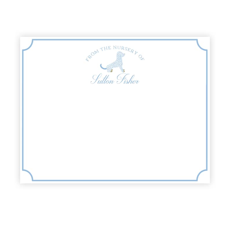 Herend Nursery Briefpapier | Welpe Briefpapier | Welpe Kinderzimmer Briefpapier | Hund Briefpapier | Briefpapier | Preppy-Briefpapier Bild 1