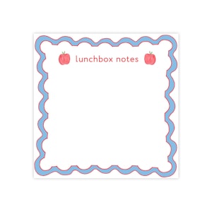 Blue Scallop Lunchbox Notes Notepad | Lunchbox Love Notes | Lunch Box Love Notes | Lunchbox Notepad | School | Kids | Notepad