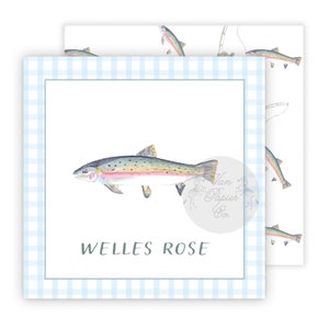 Aquarel forel visitekaartjes | Cadeaukaartjes | Telefoonkaarten voor jongens | Forel | Vis telefoonkaarten | Behuizingskaarten