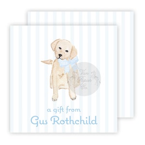Aquarel Lab blauwe visitekaartjes | Aangepaste cadeaukaartjes | Cadeaubijsluitkaarten | Telefoonkaarten | Cadeaukaartjes voor jongens | Aquarel hond cadeaukaartjes