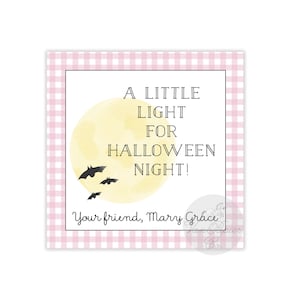 PRINTABLE Watercolor Pink Little Light Halloween Tag | Printable Halloween Tag | Customizable Halloween Tag | Little Light For Halloween