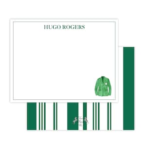 Notecard da golf ad acquerello / Cancelleria per giacca verde / Regalo per la festa del papà / Notecard da uomo / Cancelleria da golf / Masters Notecard