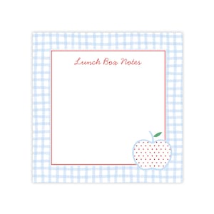 Blue Windowpane Lunchbox Notes Notepad | Lunchbox Love Notes | Lunch Box Love Notes | Lunchbox Notepad | School | Kids | Notepad