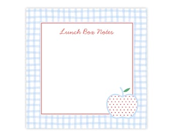 Bloc de notas con diseño de ventana azul para lonchera / Notas de amor para lonchera / Notas de amor para lonchera / Bloc de notas para lonchera / Escuela / Niños / Bloc de notas