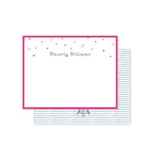 Cancelleria con cuori e stelle / Cancelleria per ragazze / Cancelleria personalizzata / Cancelleria per ragazze preppy / Cuori e stelle / Cancelleria con monogramma