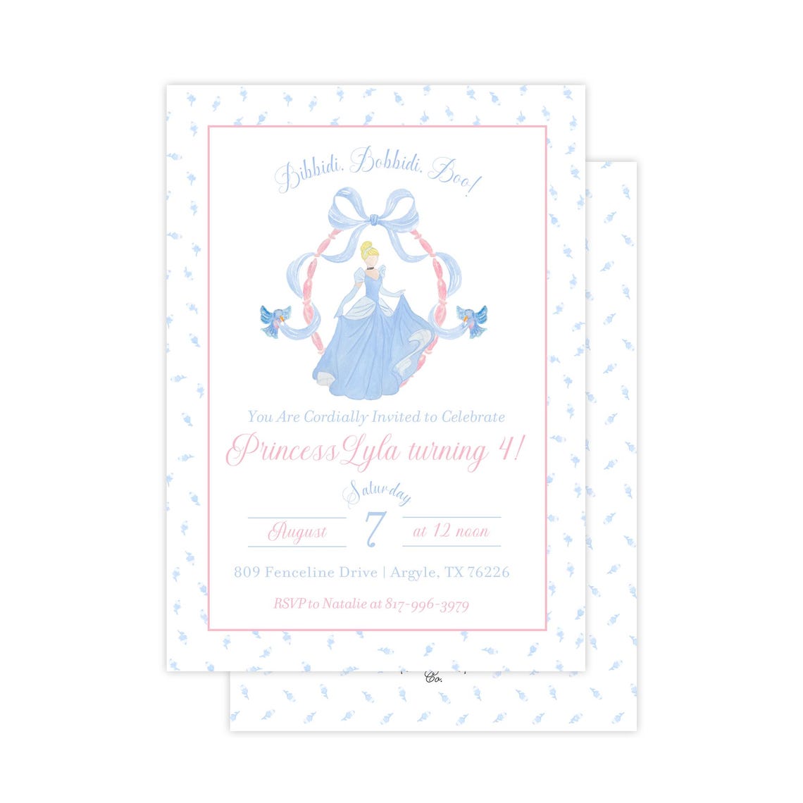 Bibbidi Bobbidi Boo Birthday Invitation | Cinderella Birthday Party ...
