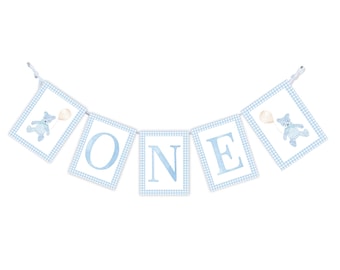 Banner de primer cumpleaños de Beary para trona / Banner de cumpleaños de Beary ONE / Primer cumpleaños de Beary / Banner de primer cumpleaños / Banner de 1er cumpleaños
