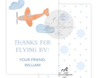Etiquetas de favor de avión de acuarela / Etiquetas de favor de avión / Fiesta de avión / Etiquetas de favor de fiesta de niños / Avión de acuarela / Cumpleaños de niño preppy