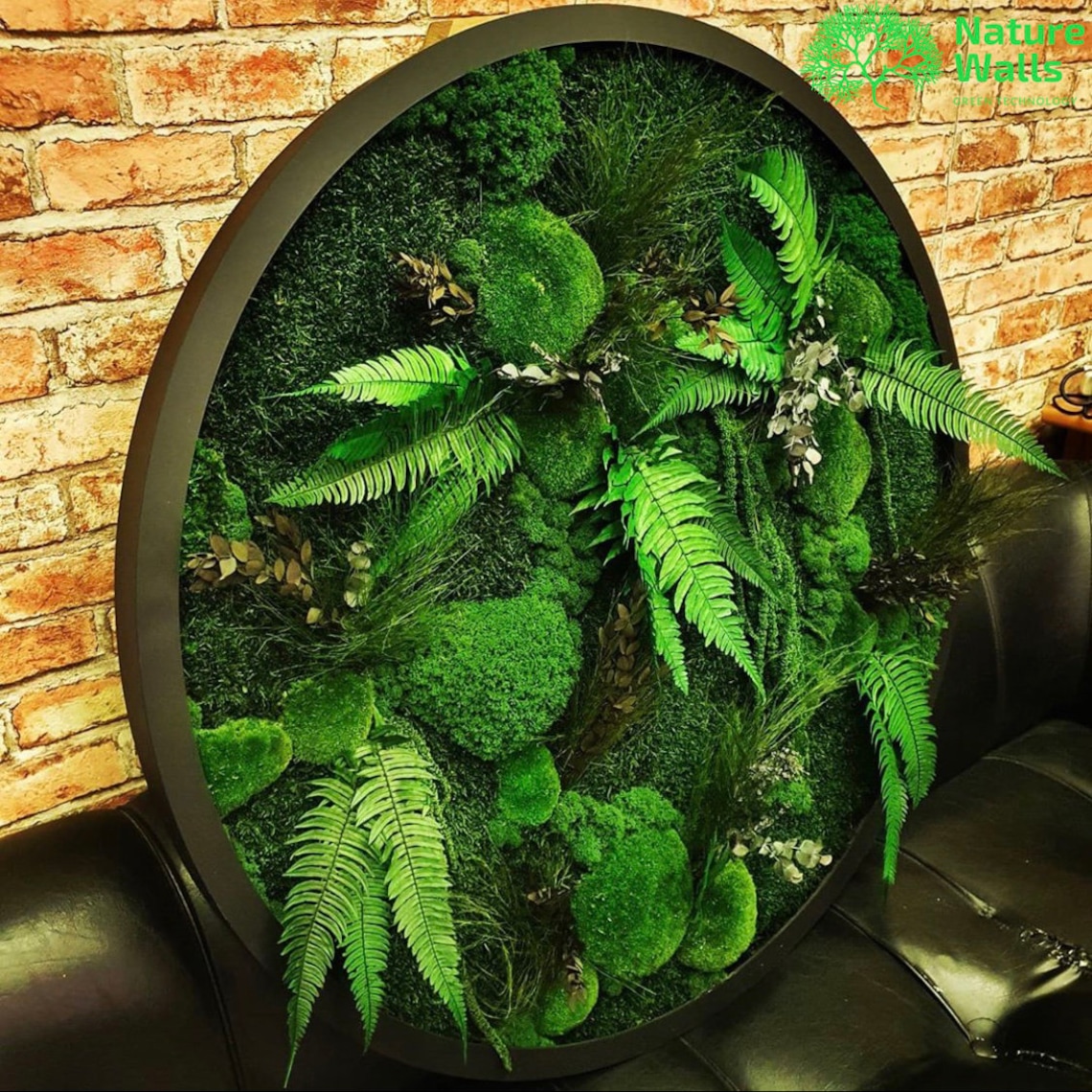 Moss circle Moss art Moss wall Preserved moss Green wall art | Etsy