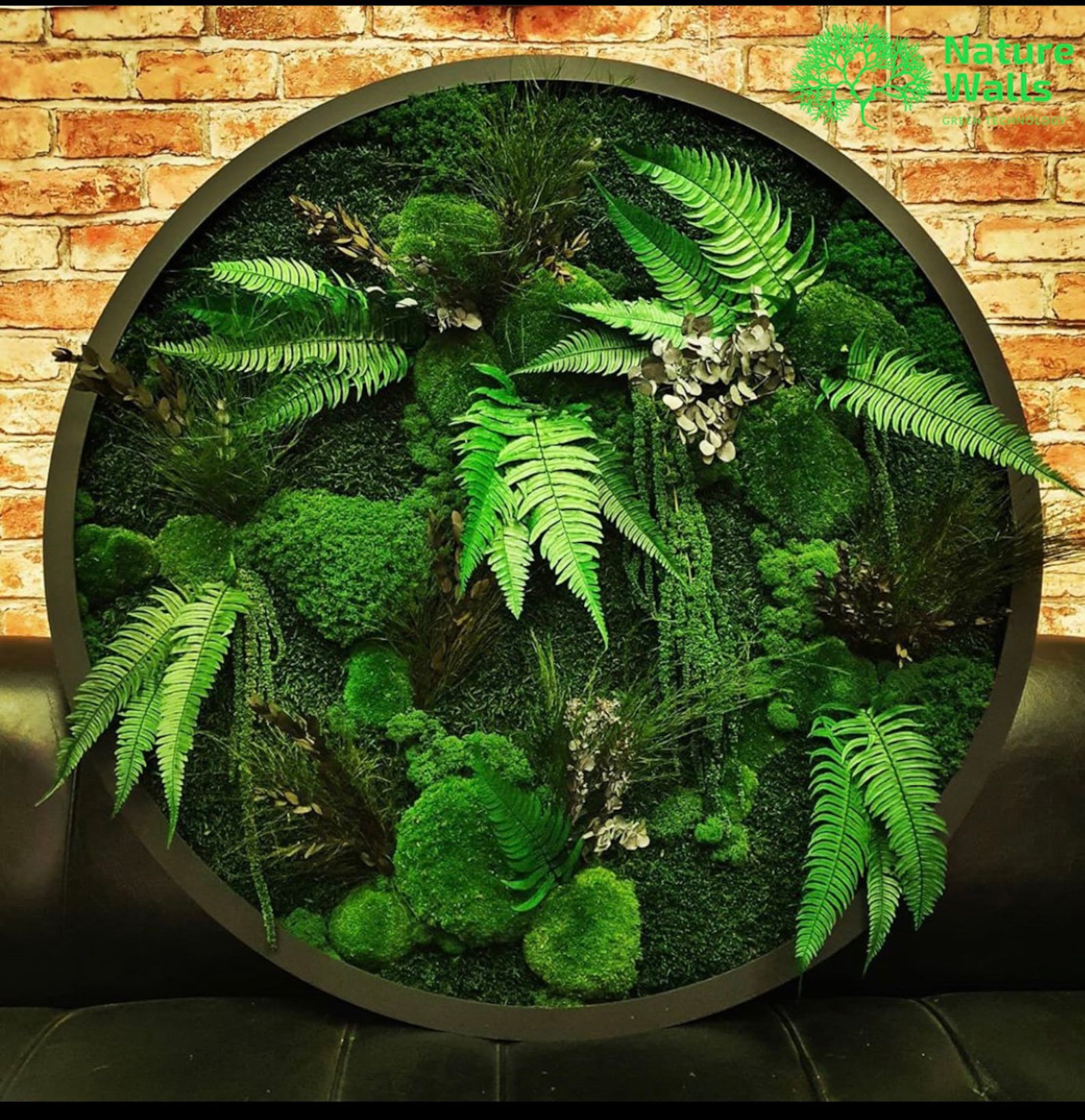 Moss circle Moss art Moss wall Preserved moss Green wall art Etsy