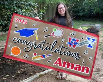Local AUSTIN, TX Graduation Banner | Custom Event Signage | ATX Delivery or Pickup