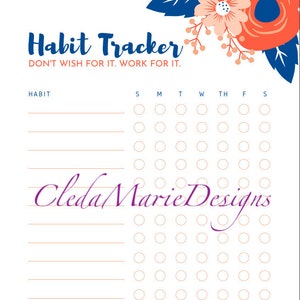 Habit Tracking Sheet