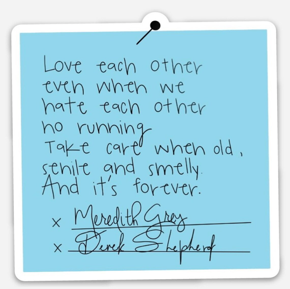 Adesivo postit Greys Anatomy Etsy