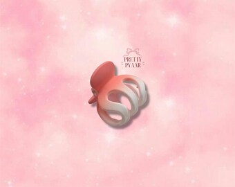 Option 2 Pink and White Ombré Mini Claw Clip for Hair || accessories || beauties || everyday || minimalist || hair accessories