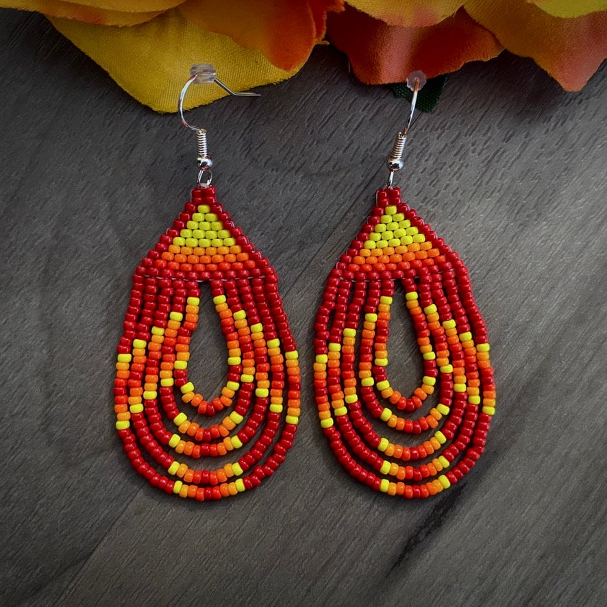 Agnes Confetti Beaded Fringe Earrings