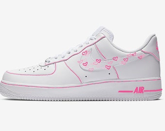 light pink air force 1 with heart