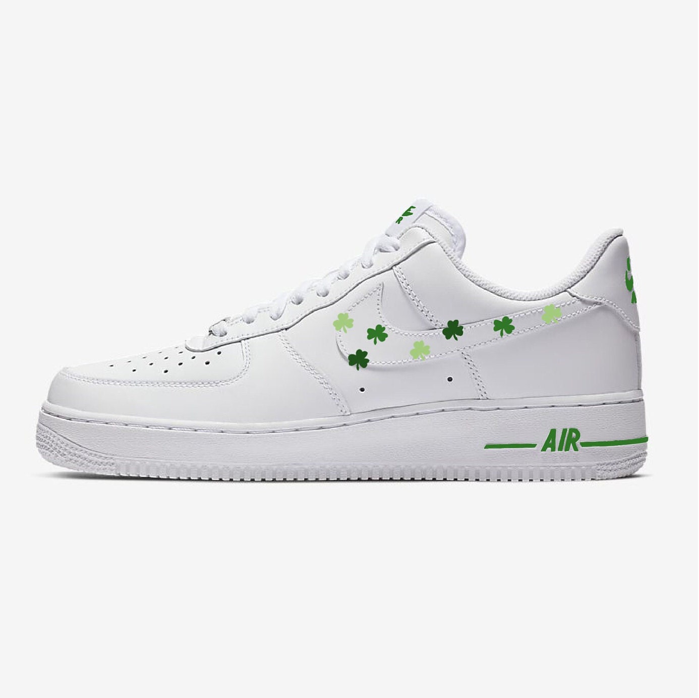 Custom Air Force 1 Green Storm 👟 Shoes 