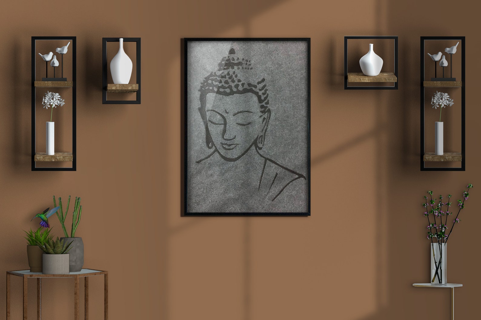 Lord buddha embroidery wall decors best wall art for your  etsy Lord buddha embroidery wall decors best wall art for your  etsy