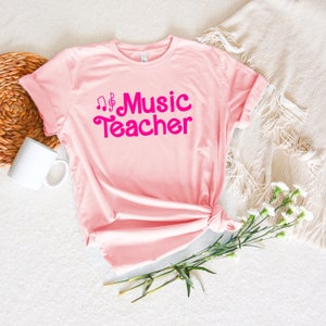 Pink Music Teacher T-Shirt | Music Teacher T-Shirt, Music Teacher Shirt, Music Educator, Musician Shirt, Singer Shirt