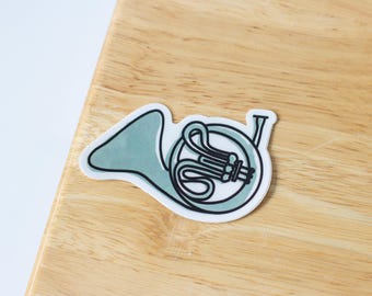 French Horn Sticker | Brass Instrument, Horn Instrument, Brass Sticker, Music Sticker, Music Teacher, Music Education, Band, Orchestra