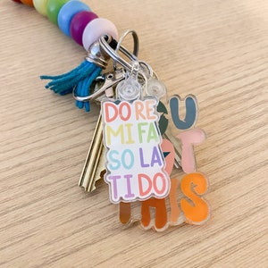 Solfege Acrylic Lanyard Charm | Lanyard Flair, Music Charms, Music Education, Music Teacher, Music Educator, Music Gifts, Music Student