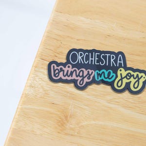 Orchestra Brings Me Joy Sticker | Music Teacher, Music Educator, Elementary Music, Music Education, Music Gifts, Orchestra Sticker